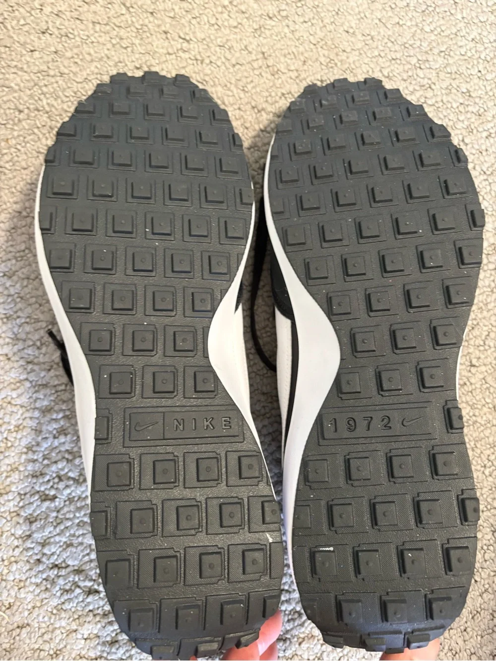 Nike Black and White Retro-Style Running Sneakers